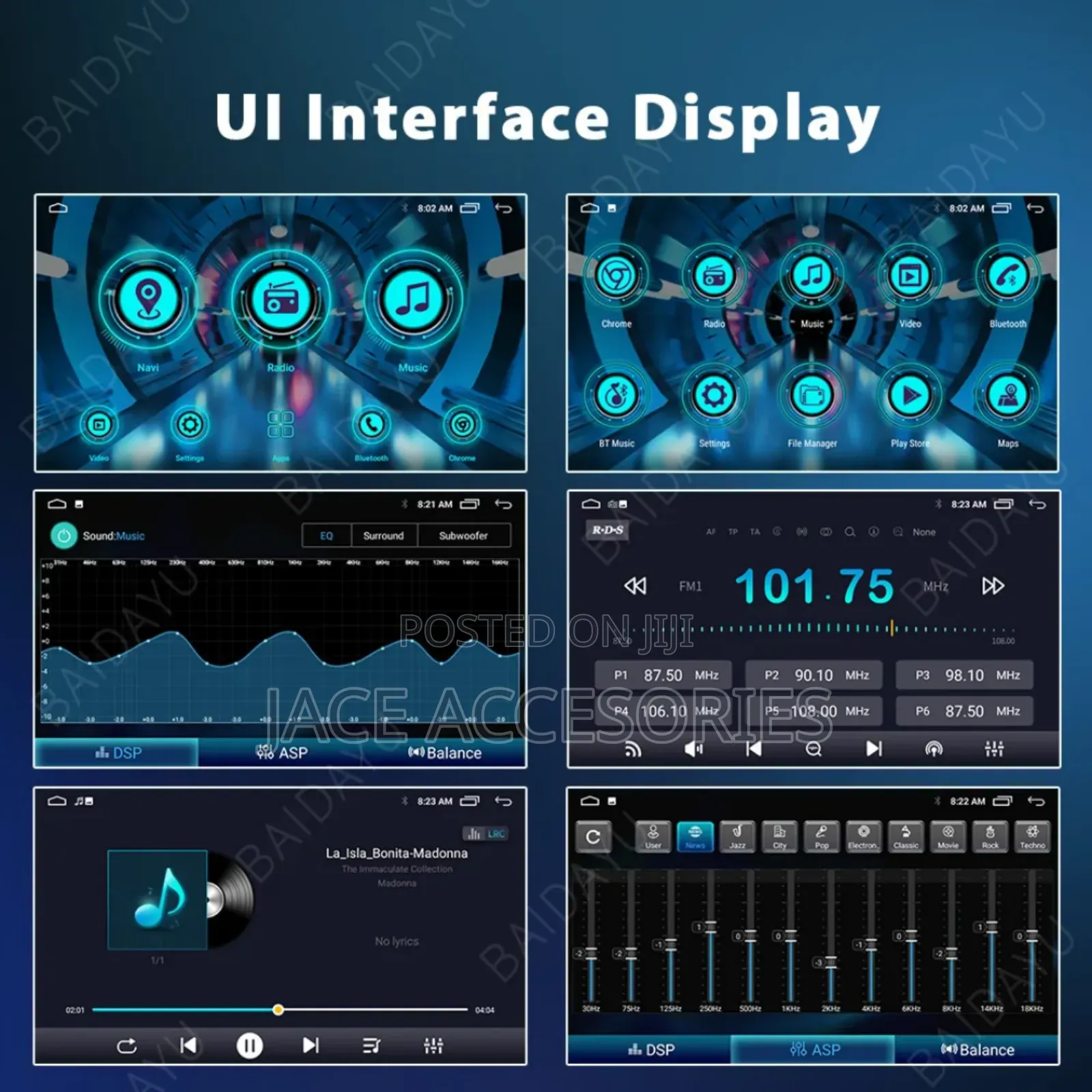 Premium Qled Screen Android Radio 7'/8'/9/10