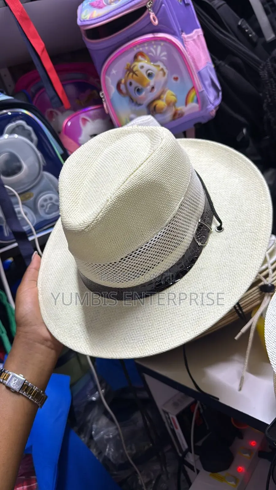 Cream Panama Men's Hats