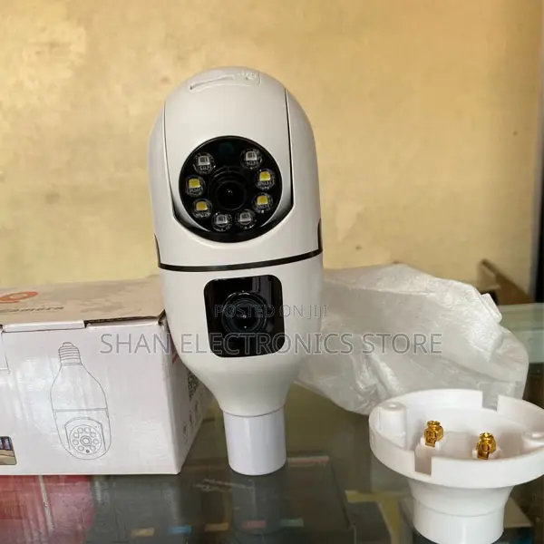 Wireless Dual Lens CCTV Monitor 1080p Wifi Bulb Cam