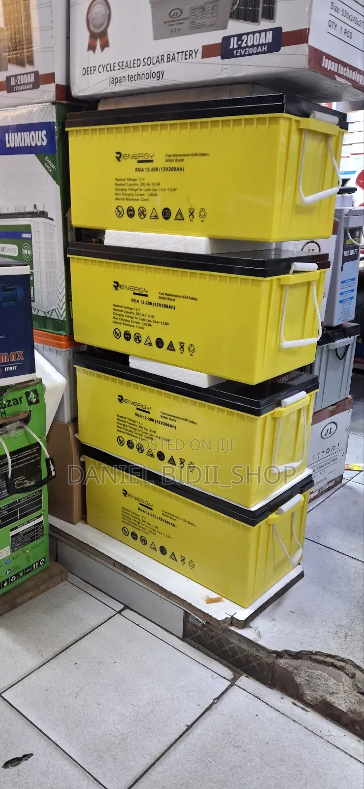 R Energy Free Maintenance Agm Battery British 200ah