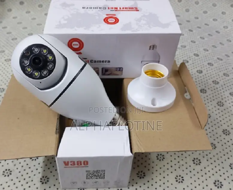 V380 Pro PTZ E27 Camera Bulb With 2mp Full Hd and 360°