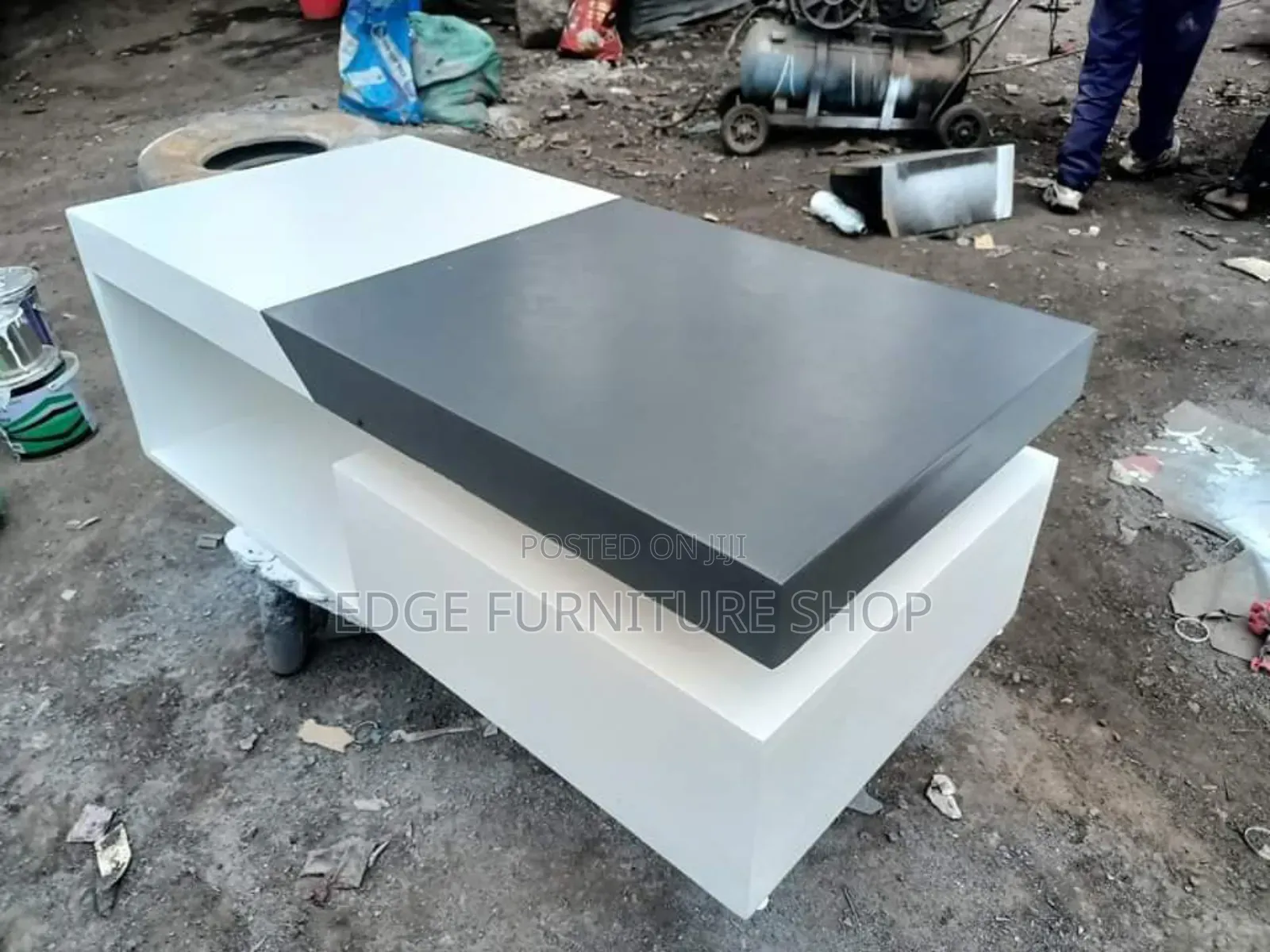 White and Golden Table Available for Sale