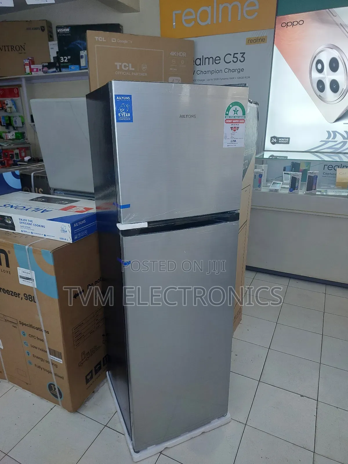 Ailyons 168l Double Door Refrigerator