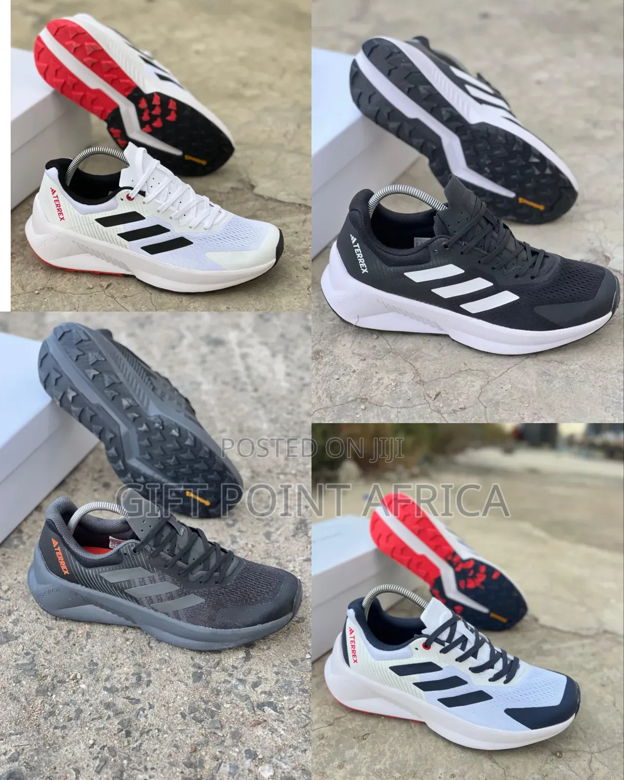 White-blue,Black, White And Black-white Addidas Runners