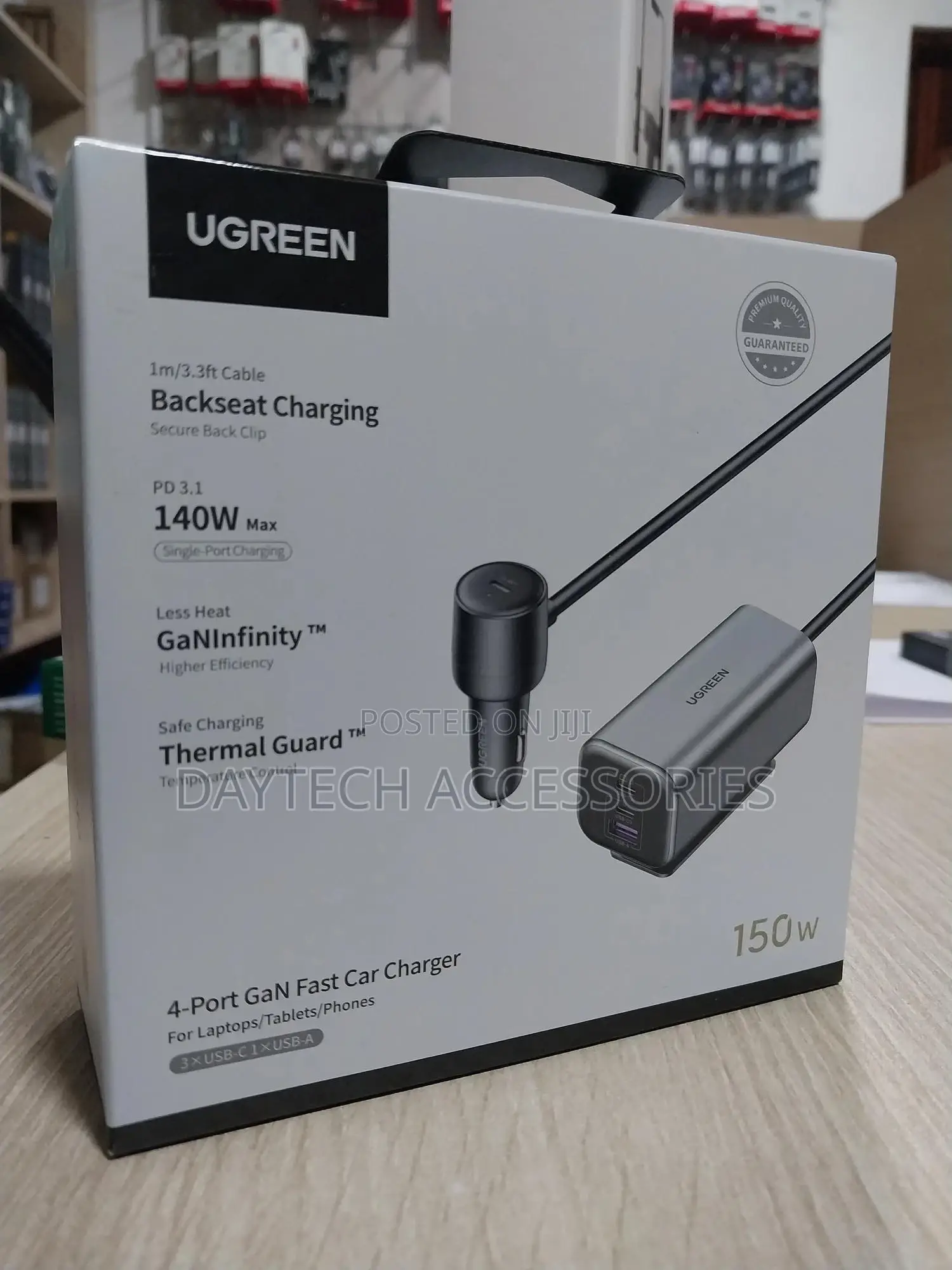 Ugreen 4 Port Gan Fast Car Charger 150w Usb C Pd 140w Usb A