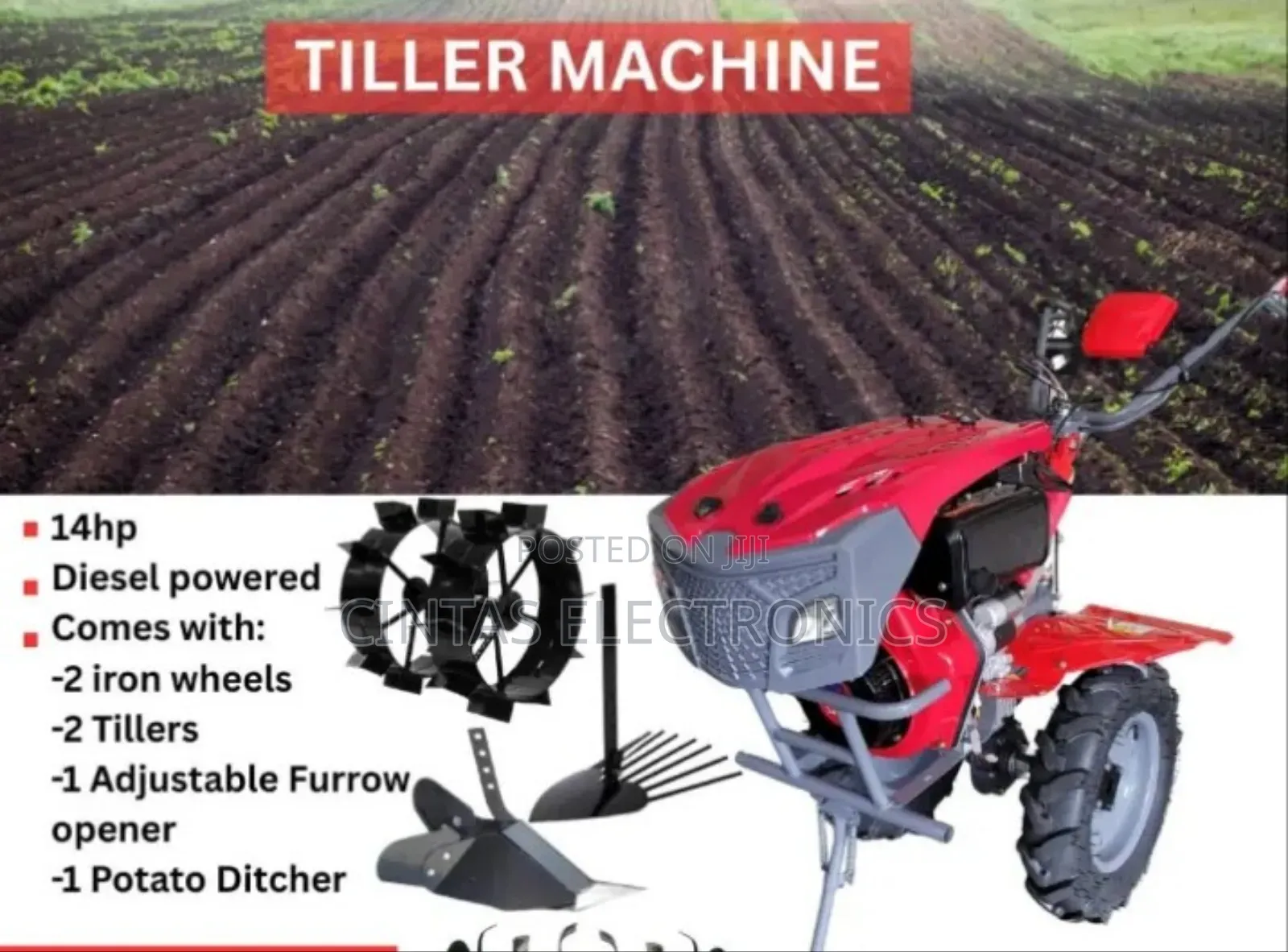 14hp Tiller Machine/Walking Tractor