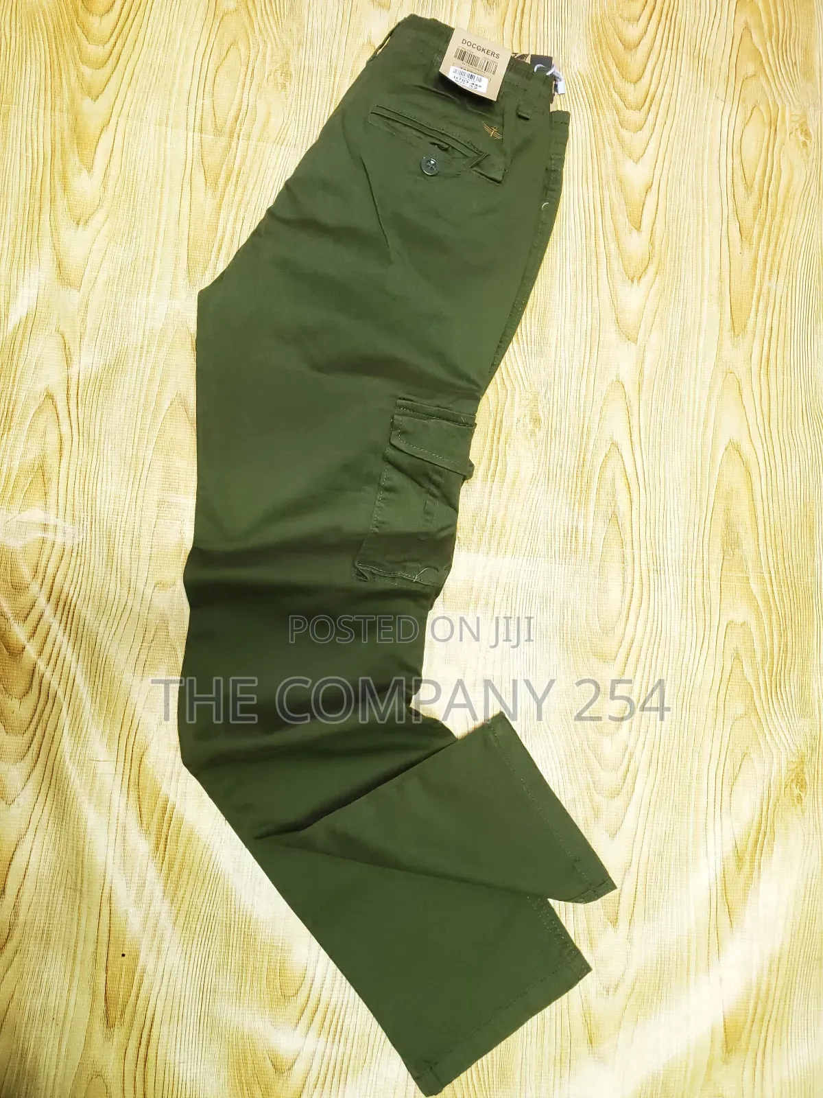 Quality Men Khaki Cargo Pants Trousers With Bands