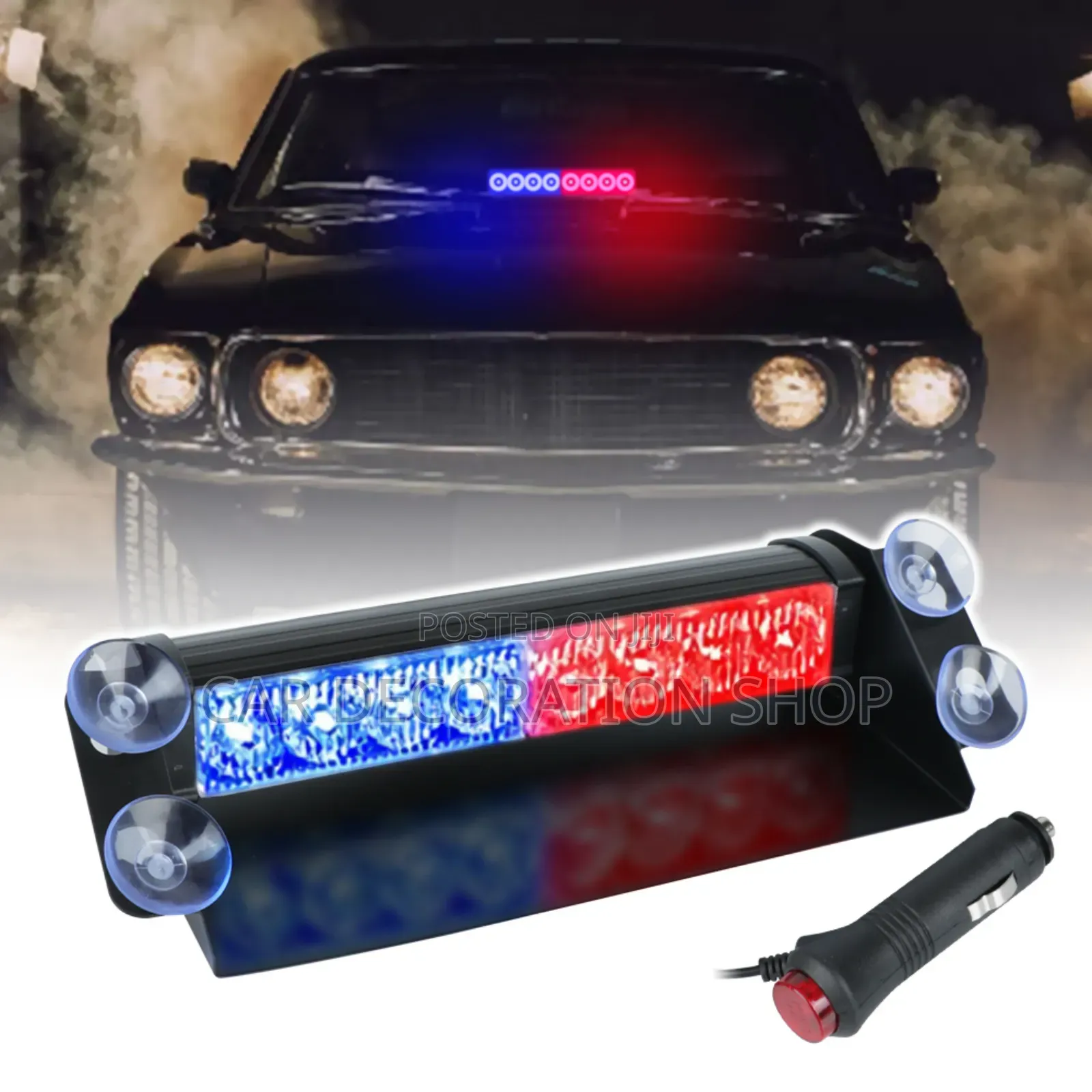 12v Dash Mount Emergency Flashing Strobe Light Red-Blue