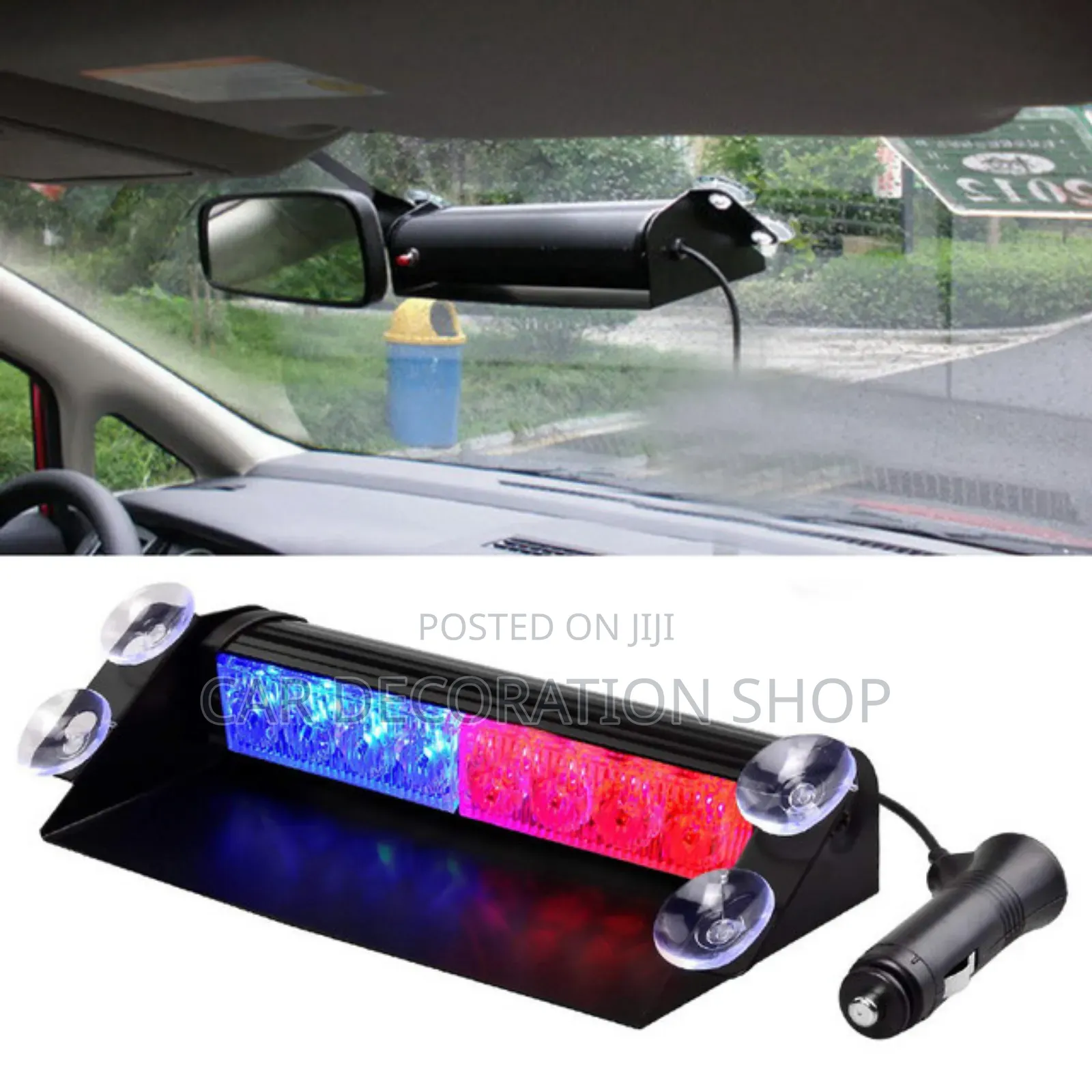 12v Dash Mount Emergency Flashing Strobe Light Red-Blue