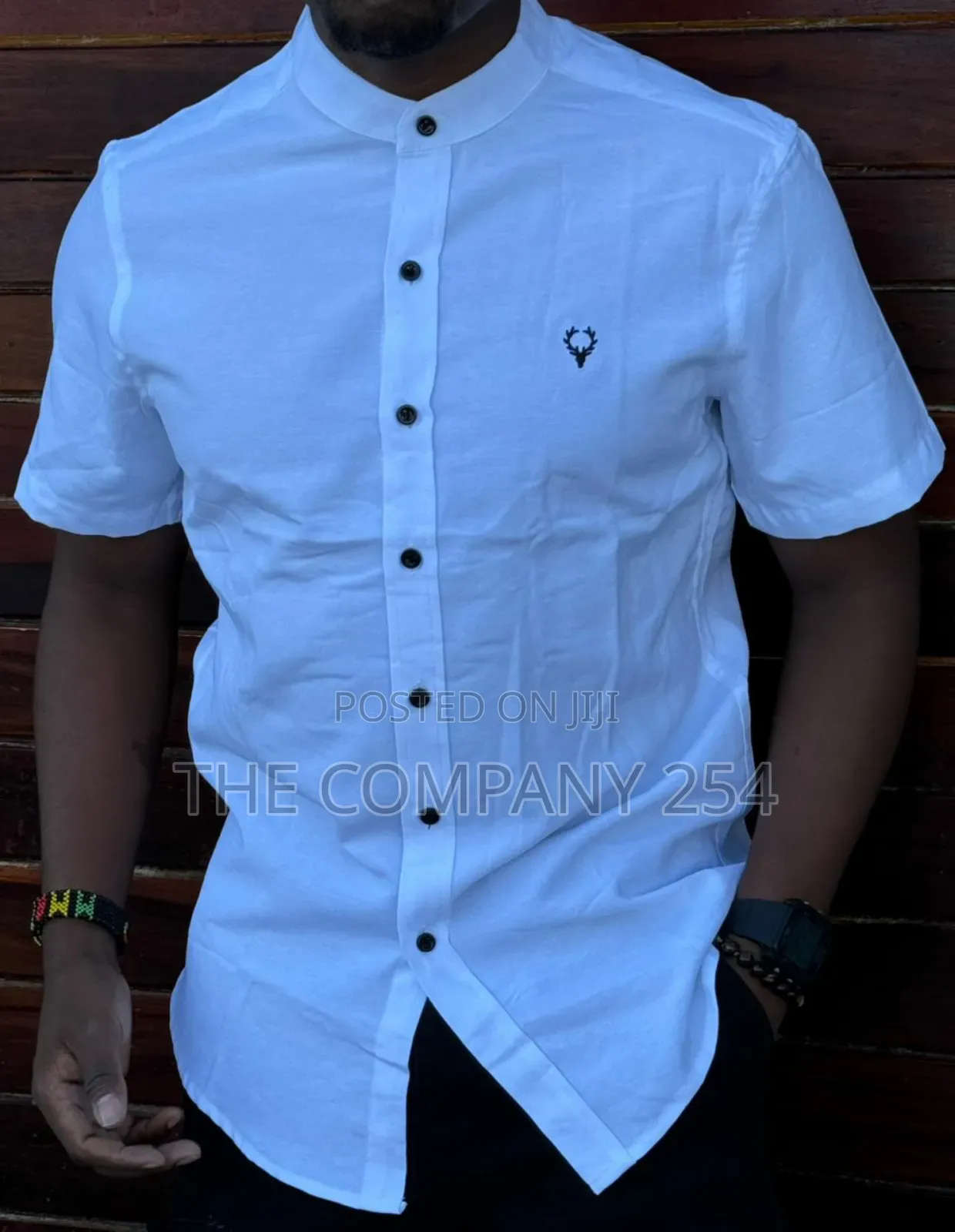 Quality Cotton Collar Short-Sleeved Men Casual Plain Shirts