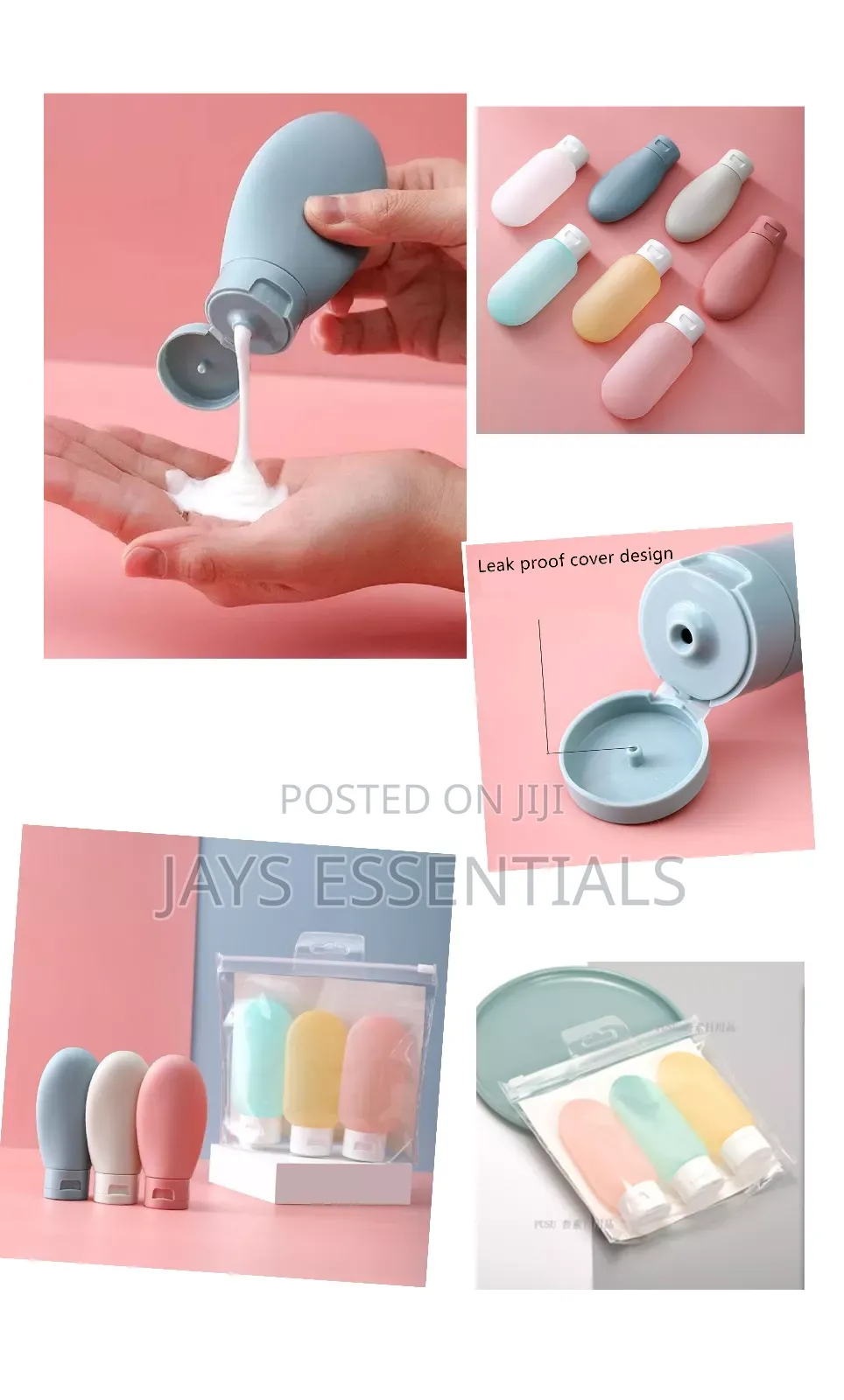 Portable and Convenient 3pcs Travel Cosmetic Bottles