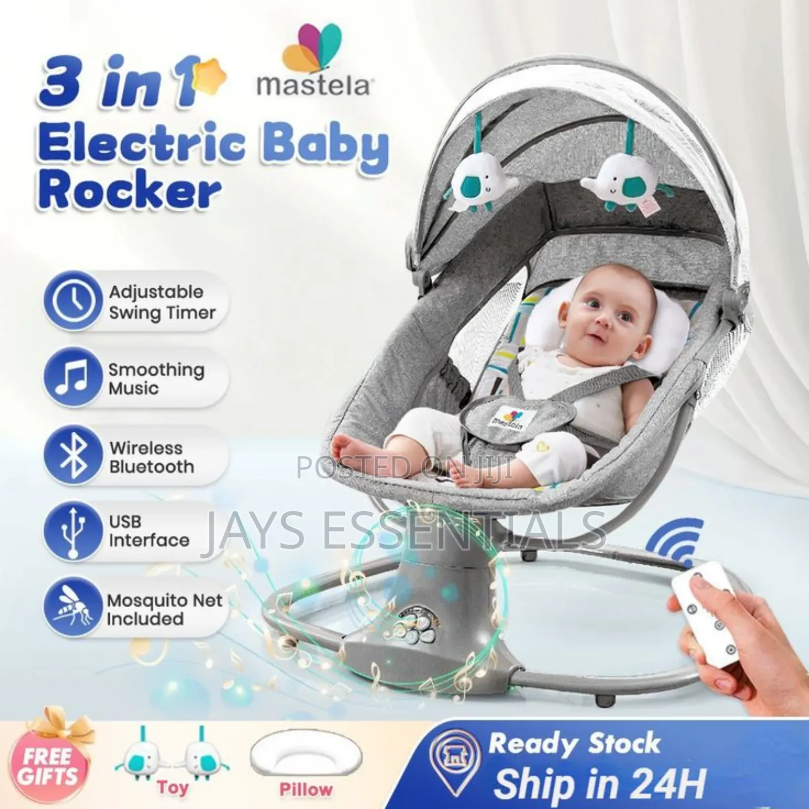 3 in 1 Mastella Baby Swing Bassinet