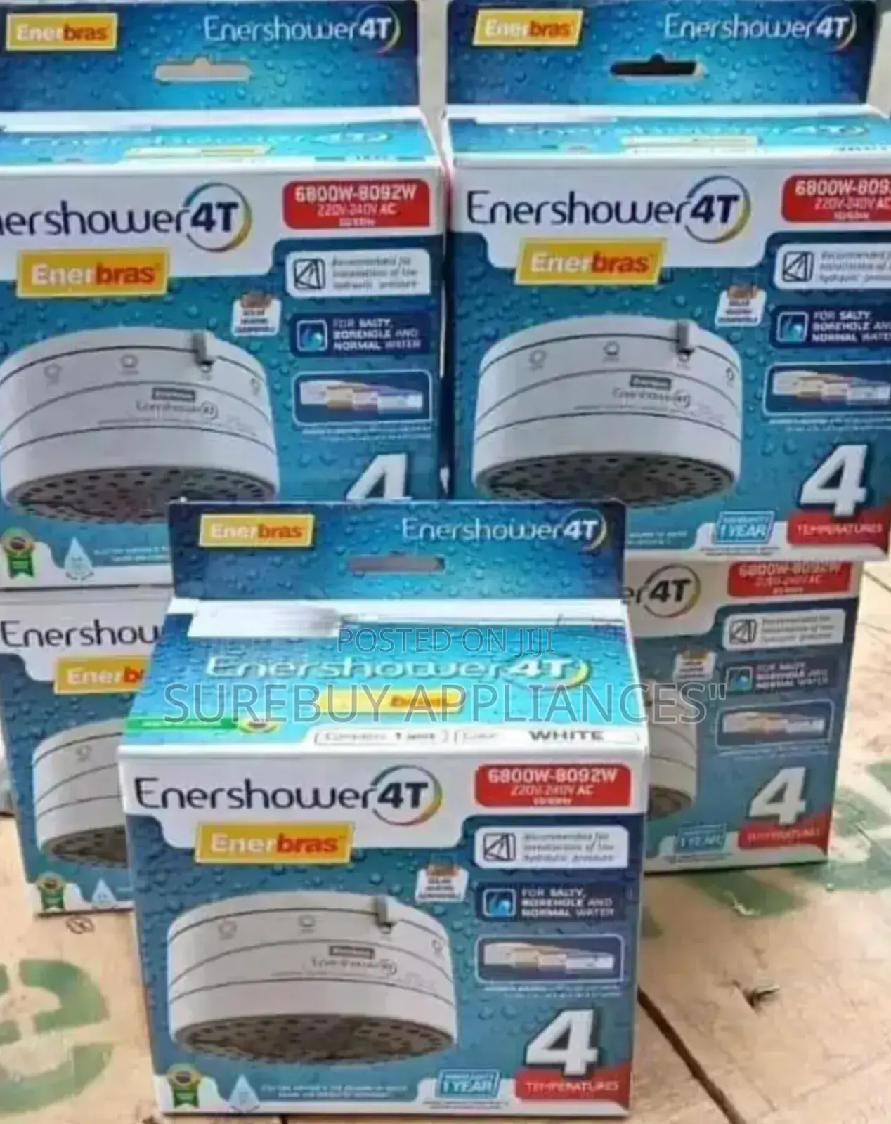 Original Enershower 4temperatures 6800w-8092w Shower Heater
