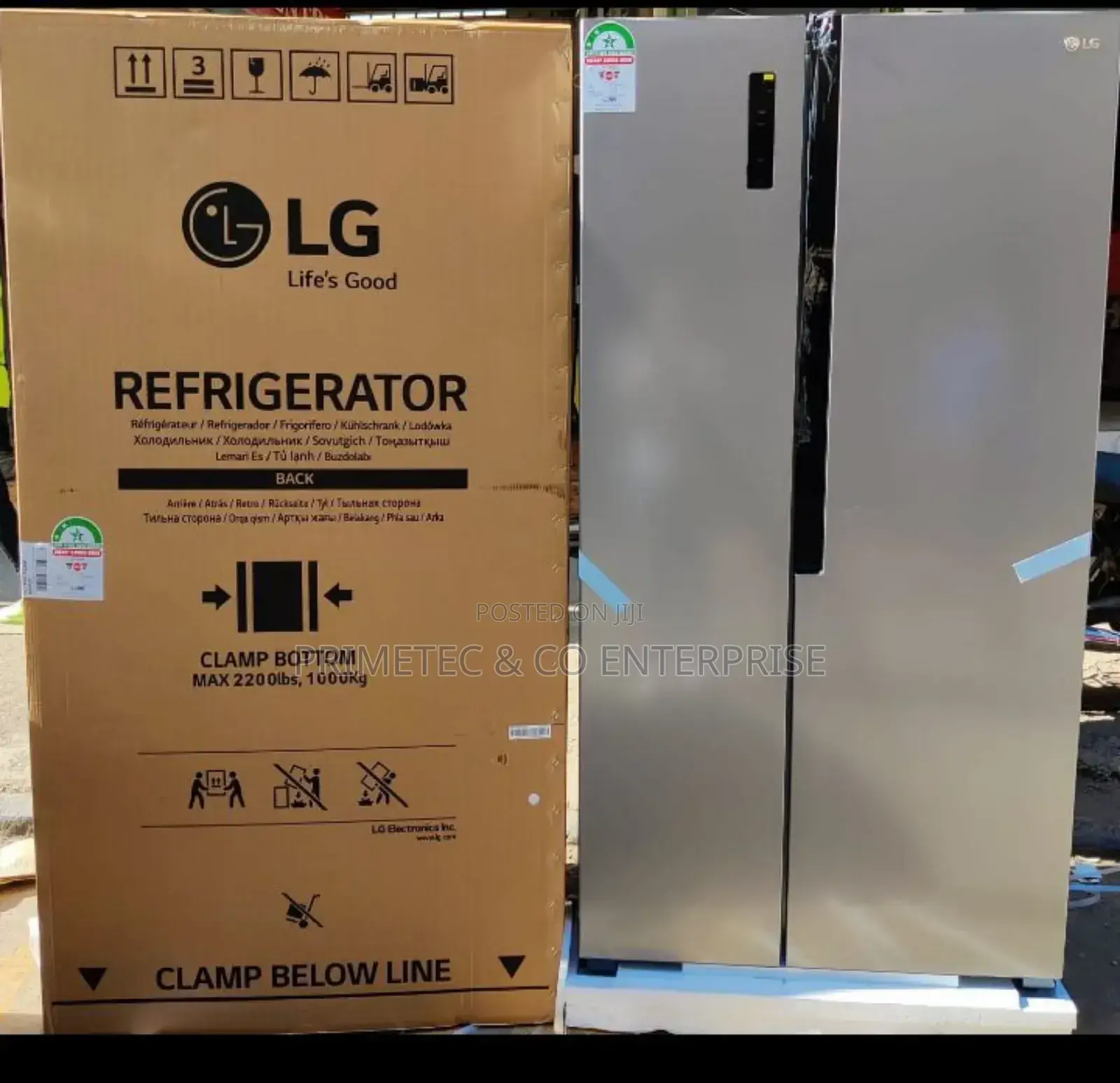 Lg Side by Side Fridge 519litres No Frost Refrigerator