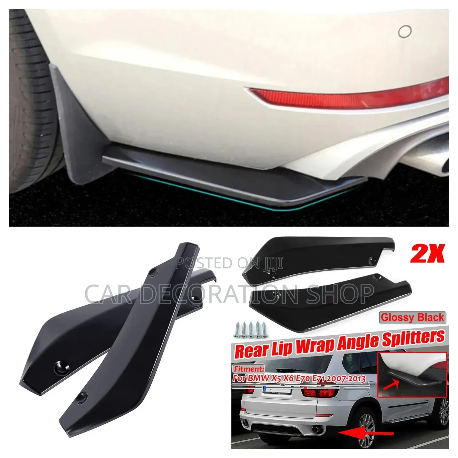 Plastic Side Lip in Gloss Black or Carbon Design