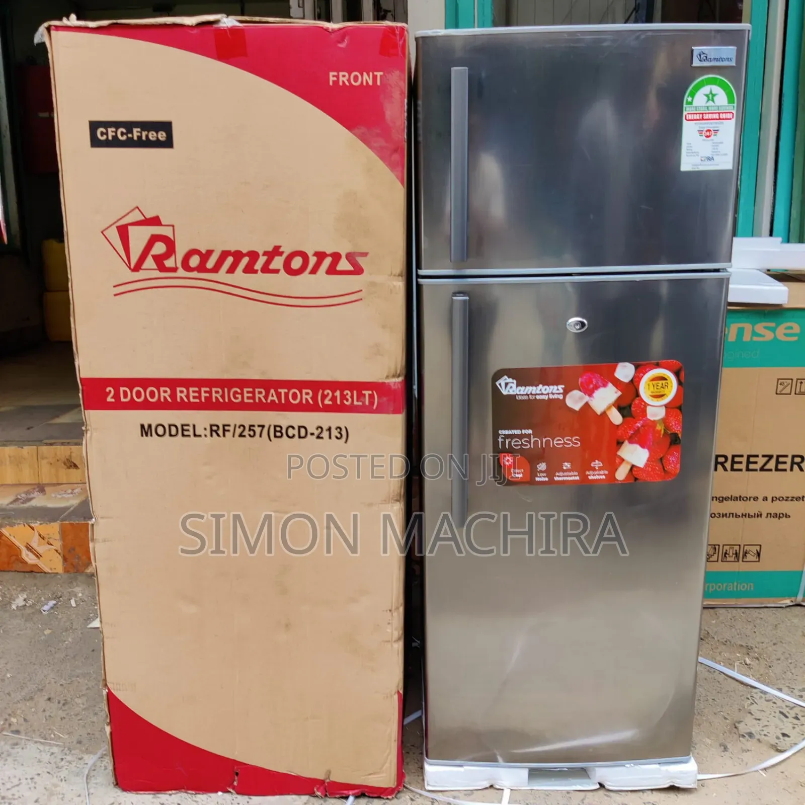 Ramtons 213l Double Door Refrigerator