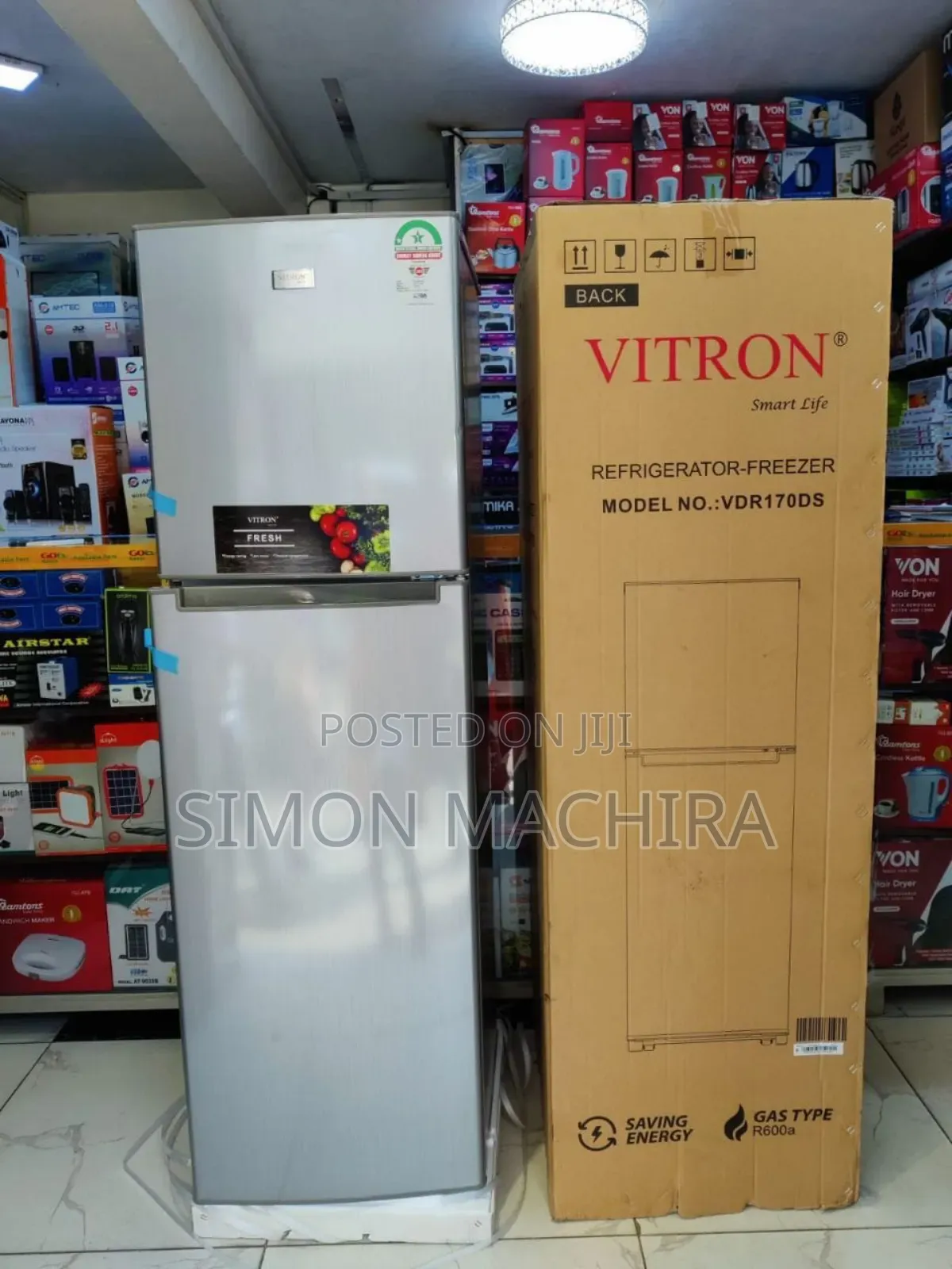 Vitron 170litres Double Door Fridge