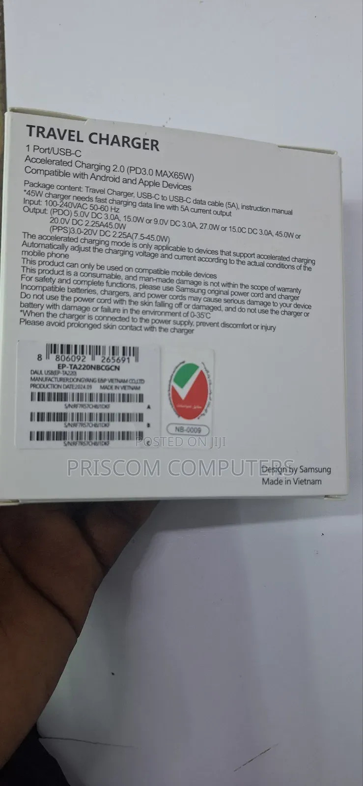 45w Samsung Super Fast Type C Charger
