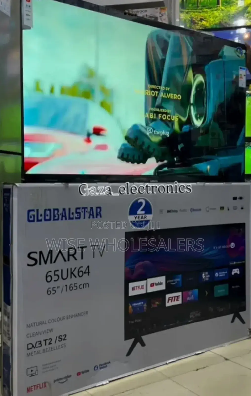 Globalstar 65′′ Inches Led Tv-free To Air Channels
