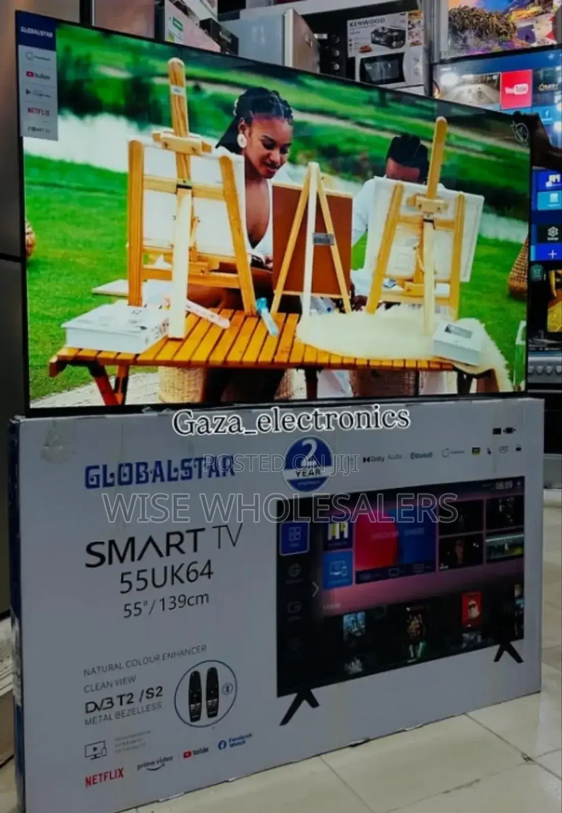 Globalstar 55" Smart Tv With Bluetooth Free To Air Channel