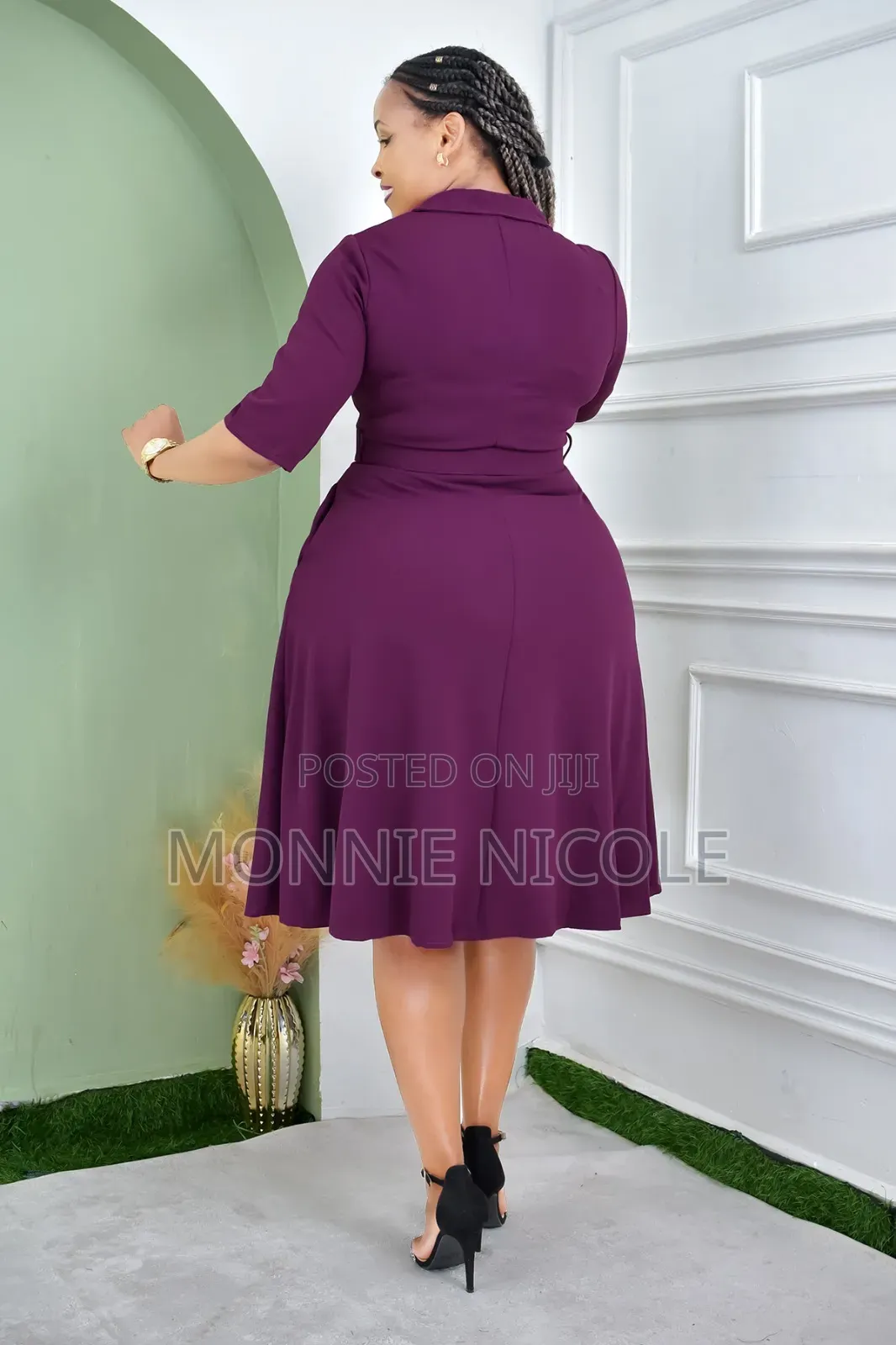 Purple Breastfeeding Friendly Dress