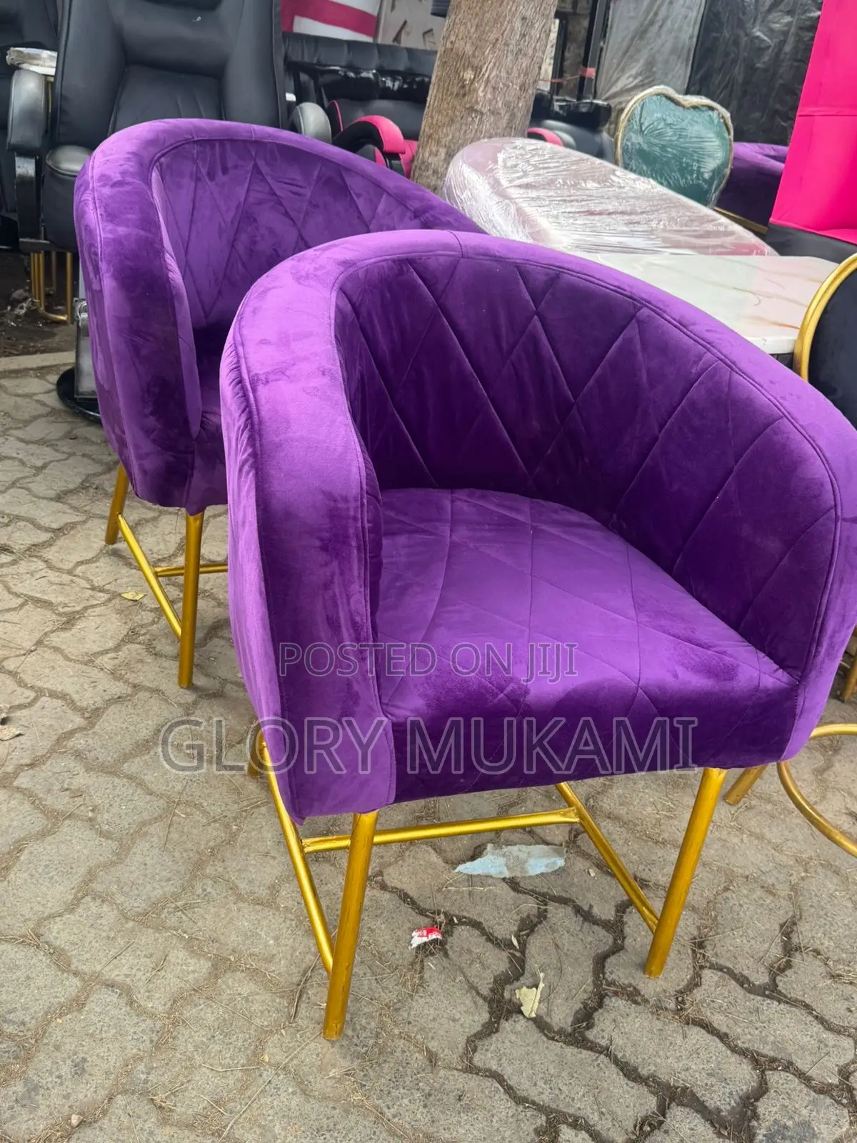Purple Styling Manicure Chairs