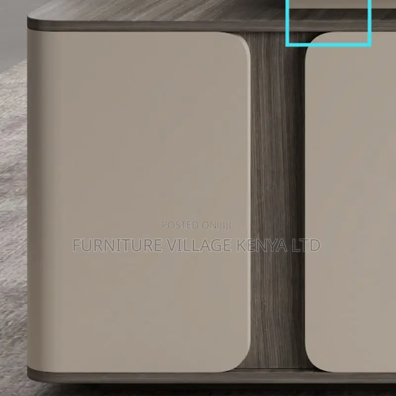 Office Desk: 2-Meters L Shape Office Desk Set in Light Gray