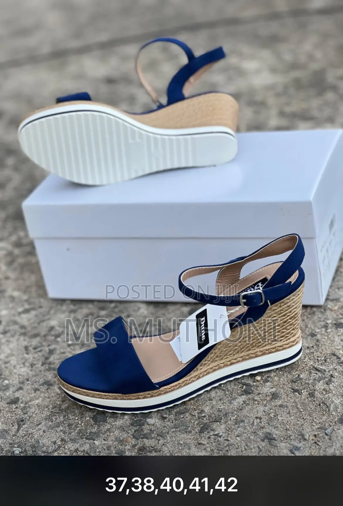 Dune Suede Strap Wedges Size 37-42