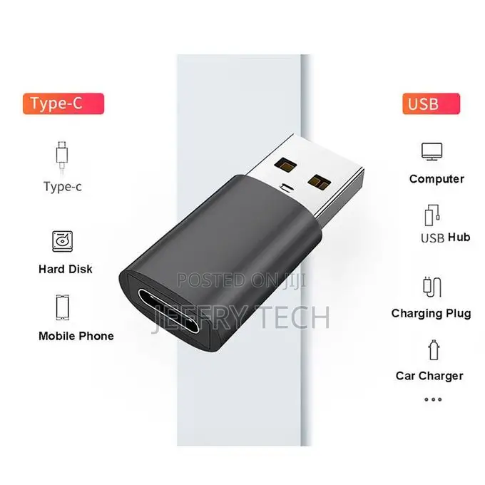 Type C to Usb3.0 Data Transfer Adapter Male to Female Plug C