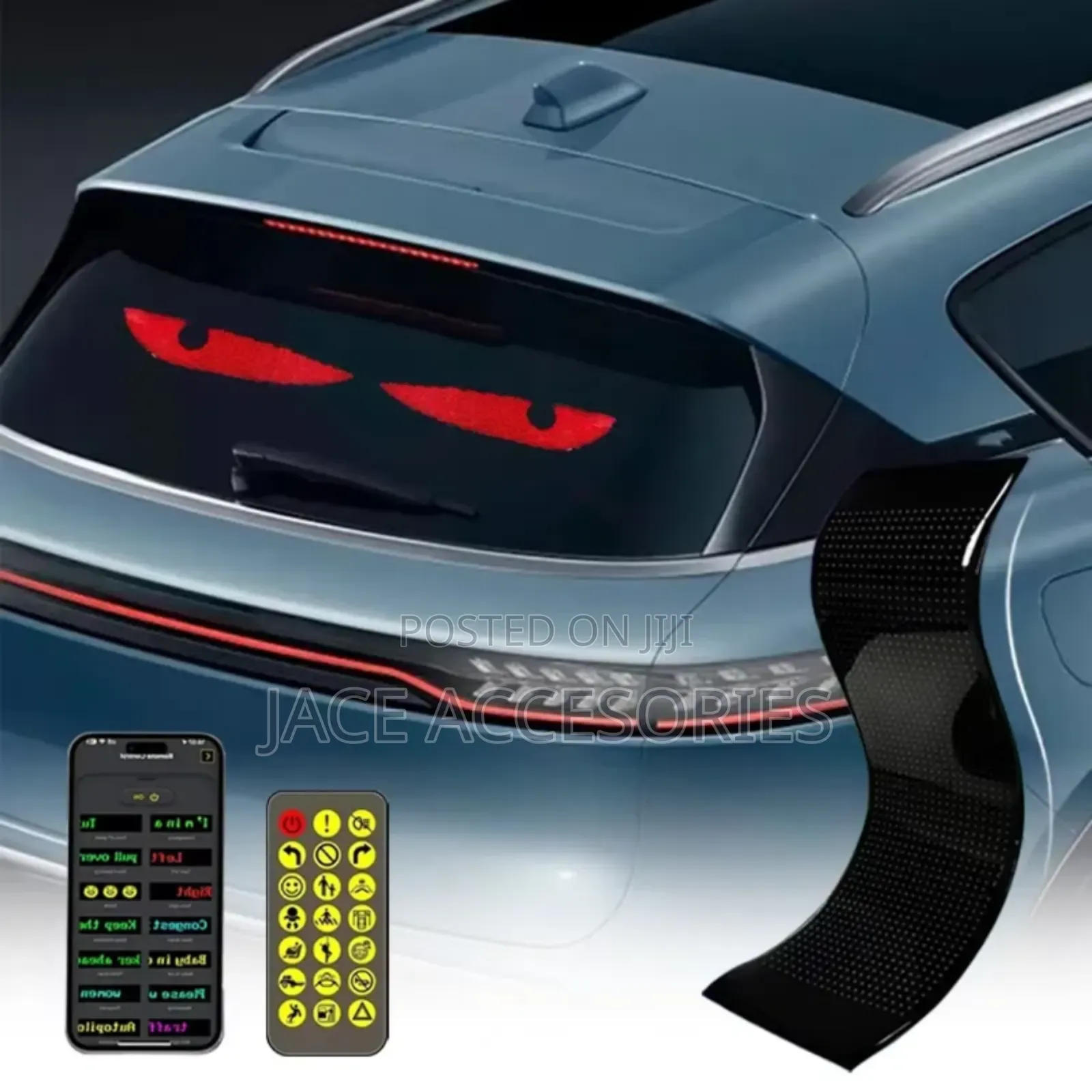Car Windshield Led Blinking Eye Animation