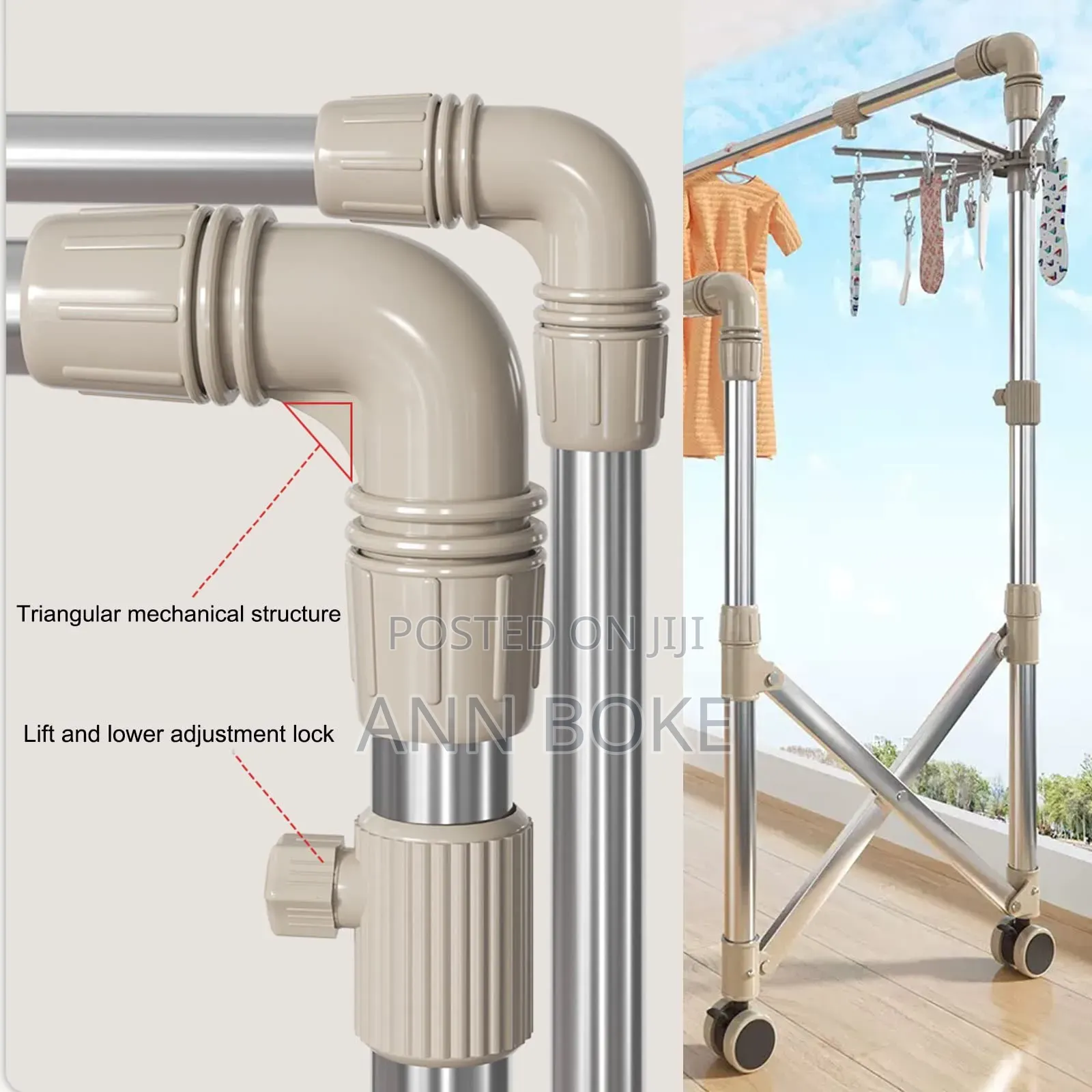 *Multi-Functional Lifting and Drying Rack.*
Elevated.
*