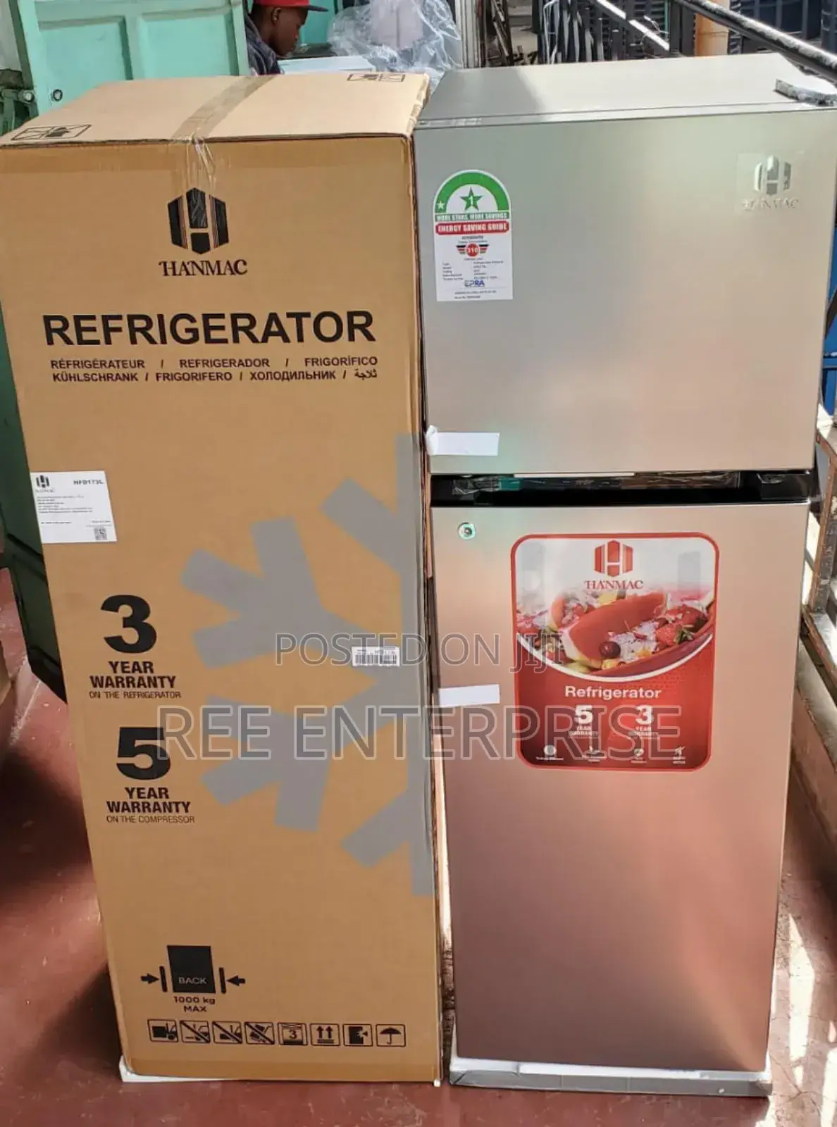 173litres Double Door Hanmac Fridge Brand New