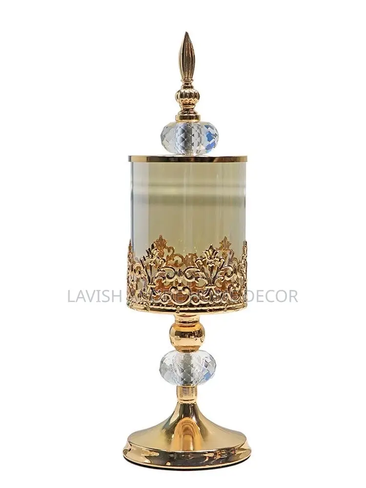 Luxury Gold Candy Jar Home Decor Accessory