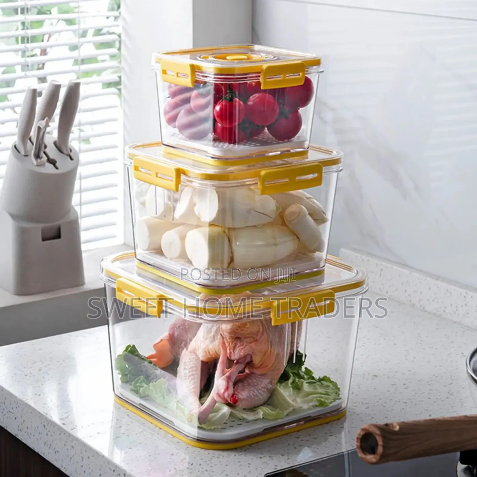 *3pcs \ Set Stackable Food Storage Containers