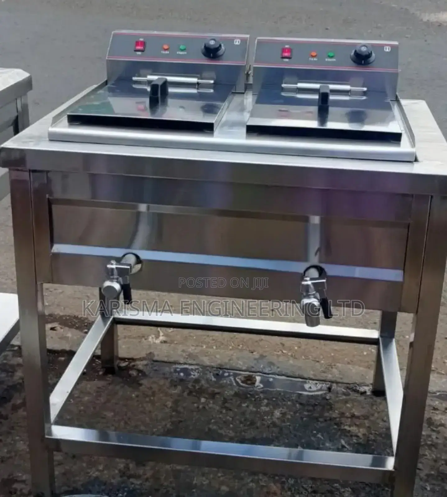 Imported Double Fryer With Stainless Steel Stand
