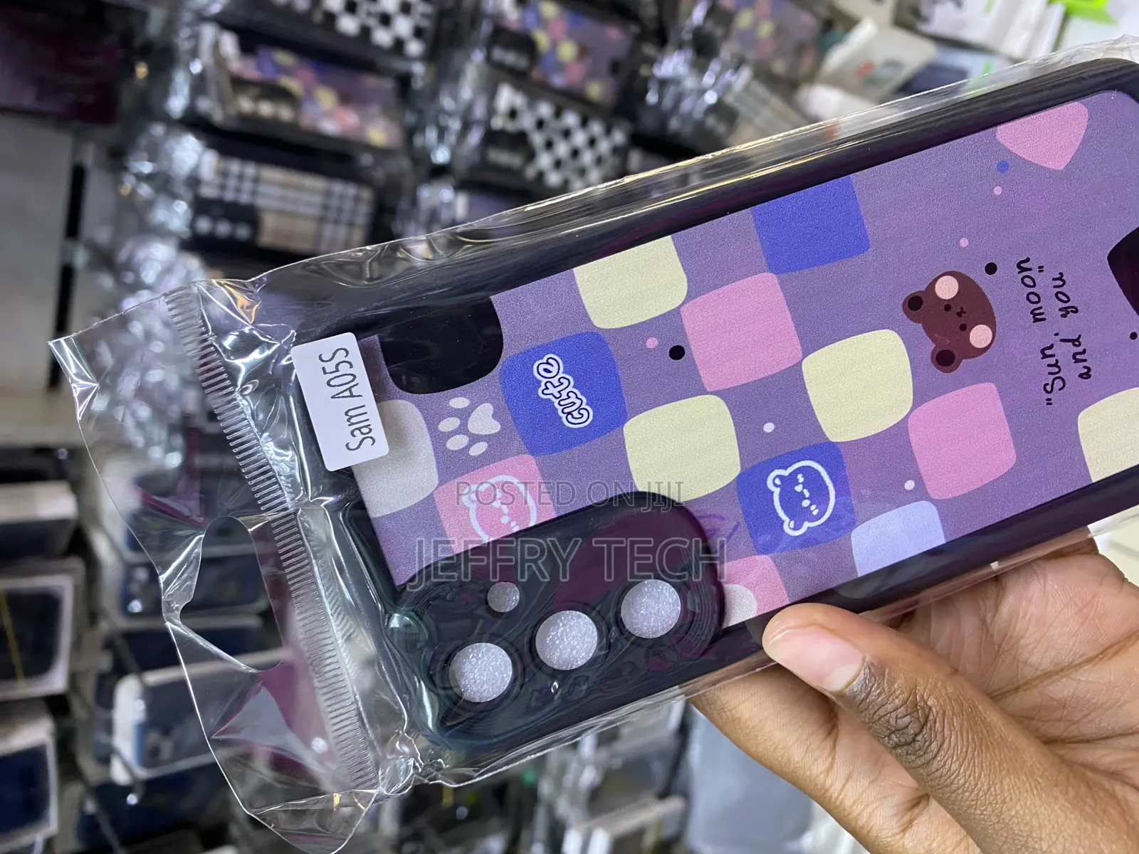 Mixneer Tartan Fabric Print Cover for Samsang Galaxy A05s
