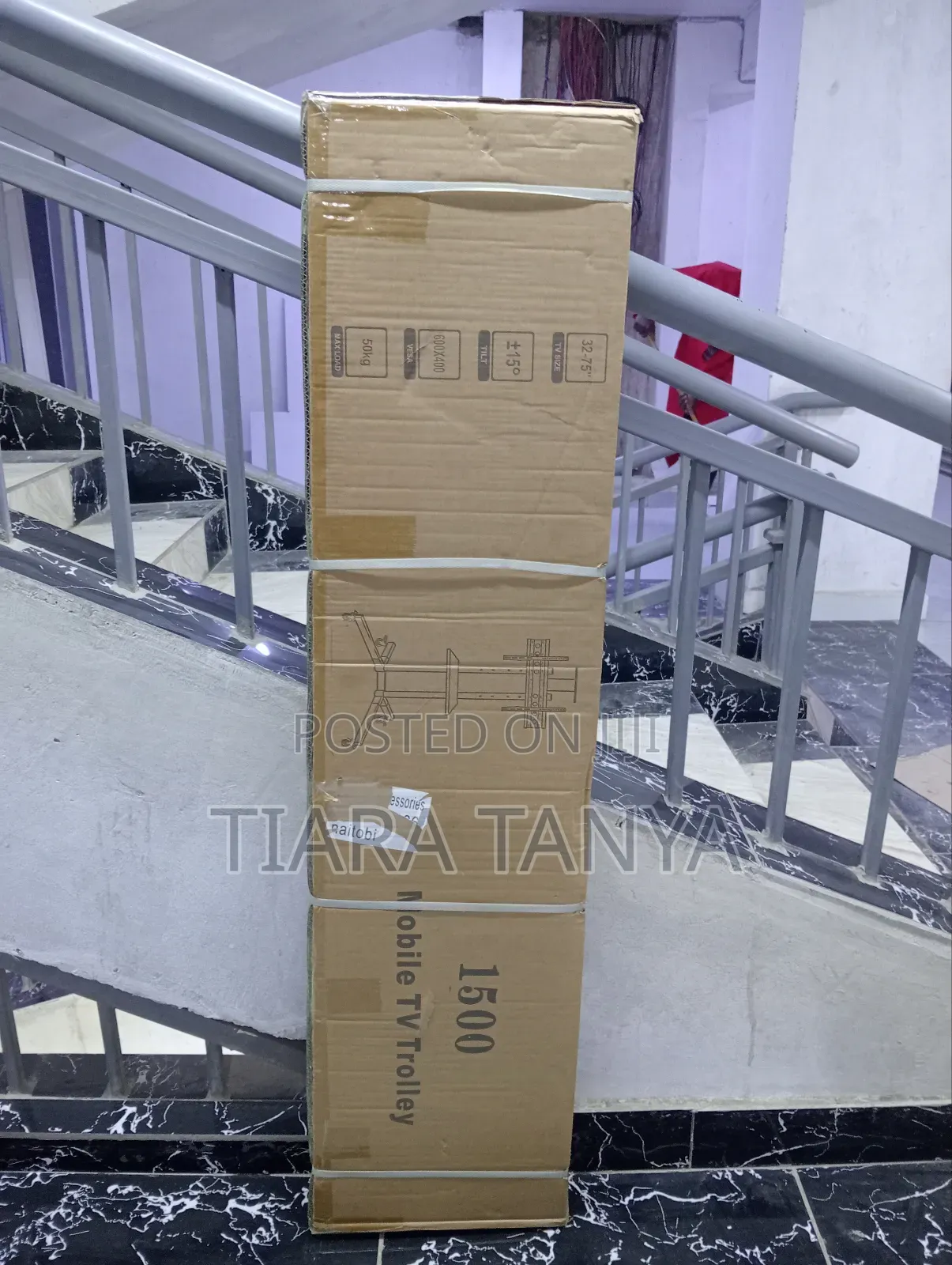 Tv Trolley Stand With Lockable Wheels