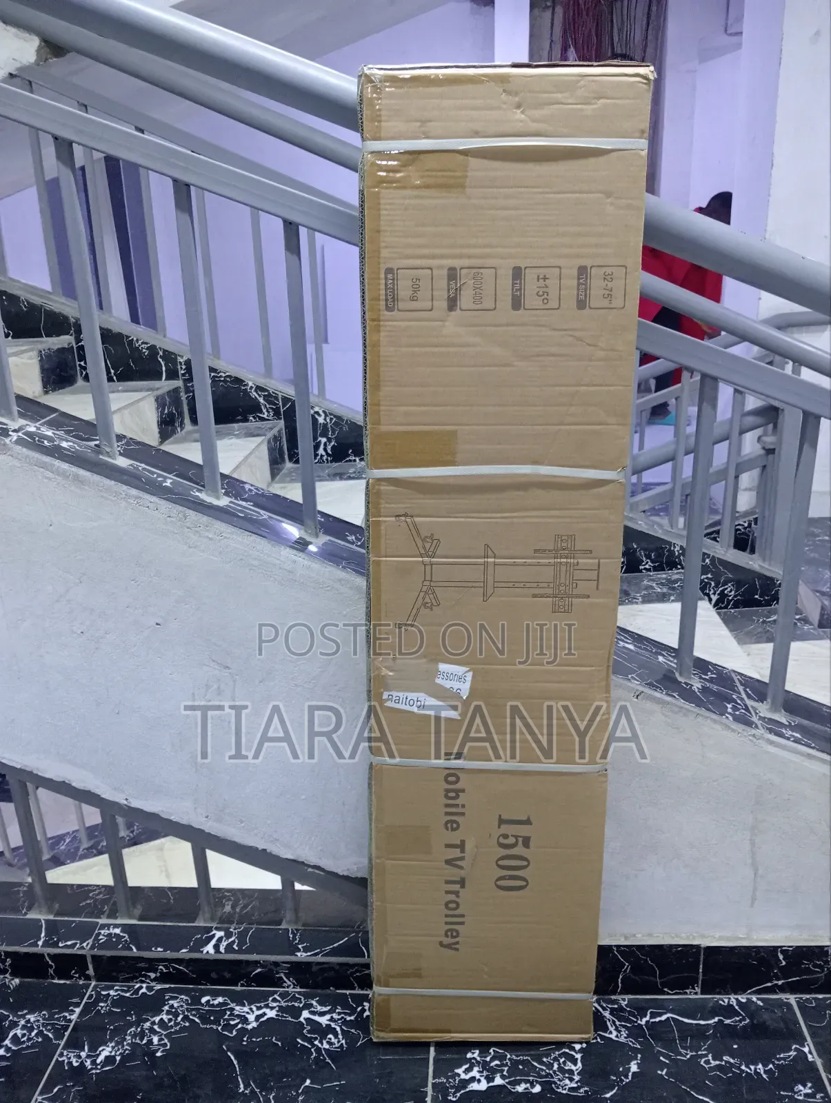 Tv Trolley Stand With Lockable Wheels