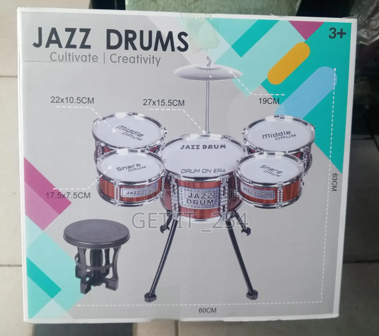 Kids Drumset.Designed For Little Hands And Big