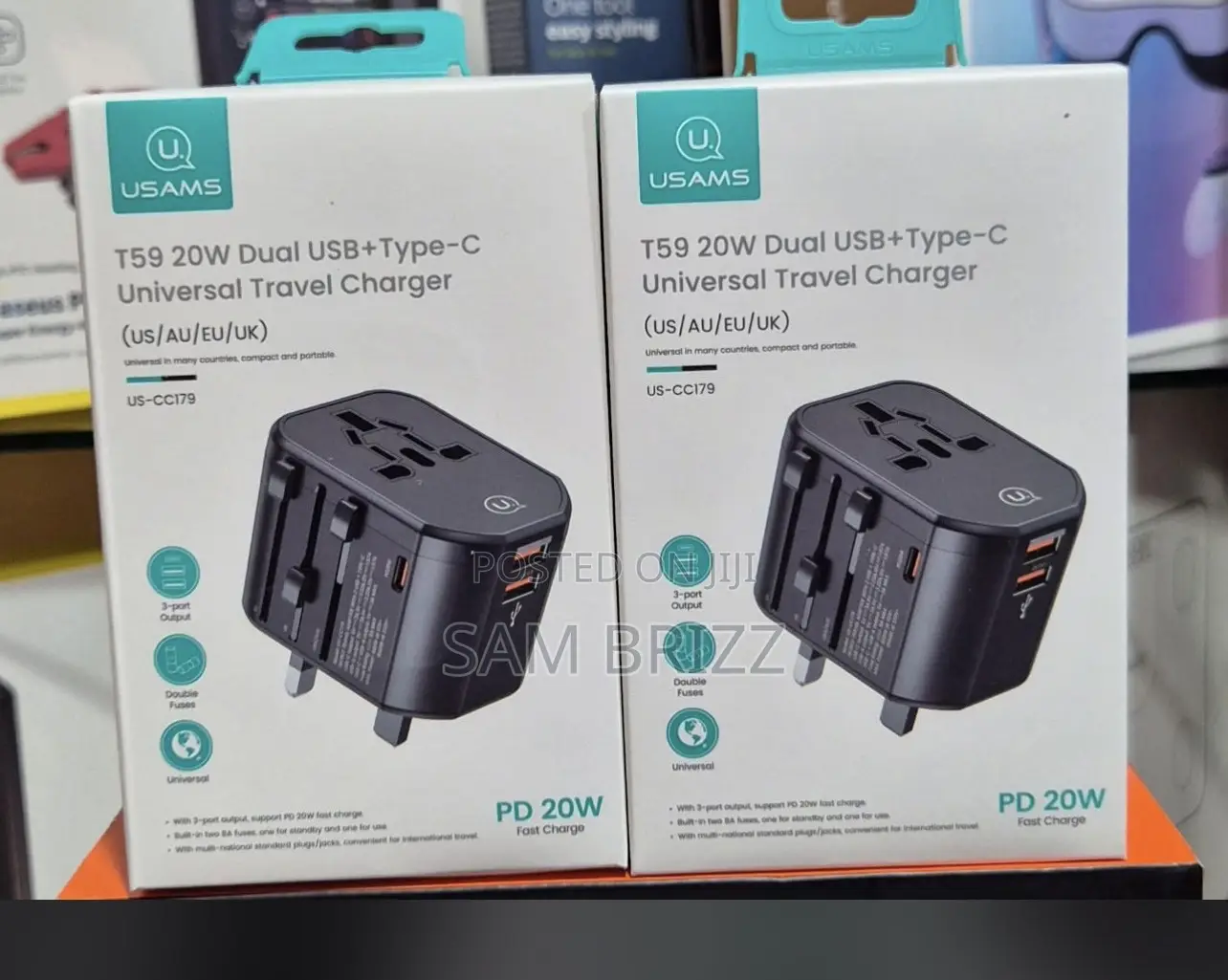 Usams T59 Universal Travel Adapter 20w
