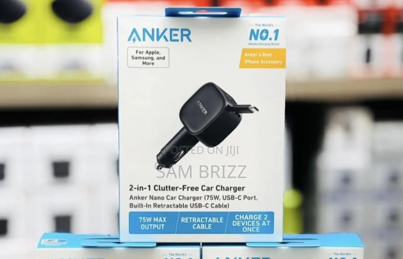 Anker Nano Car Charger 75w 2 in 1