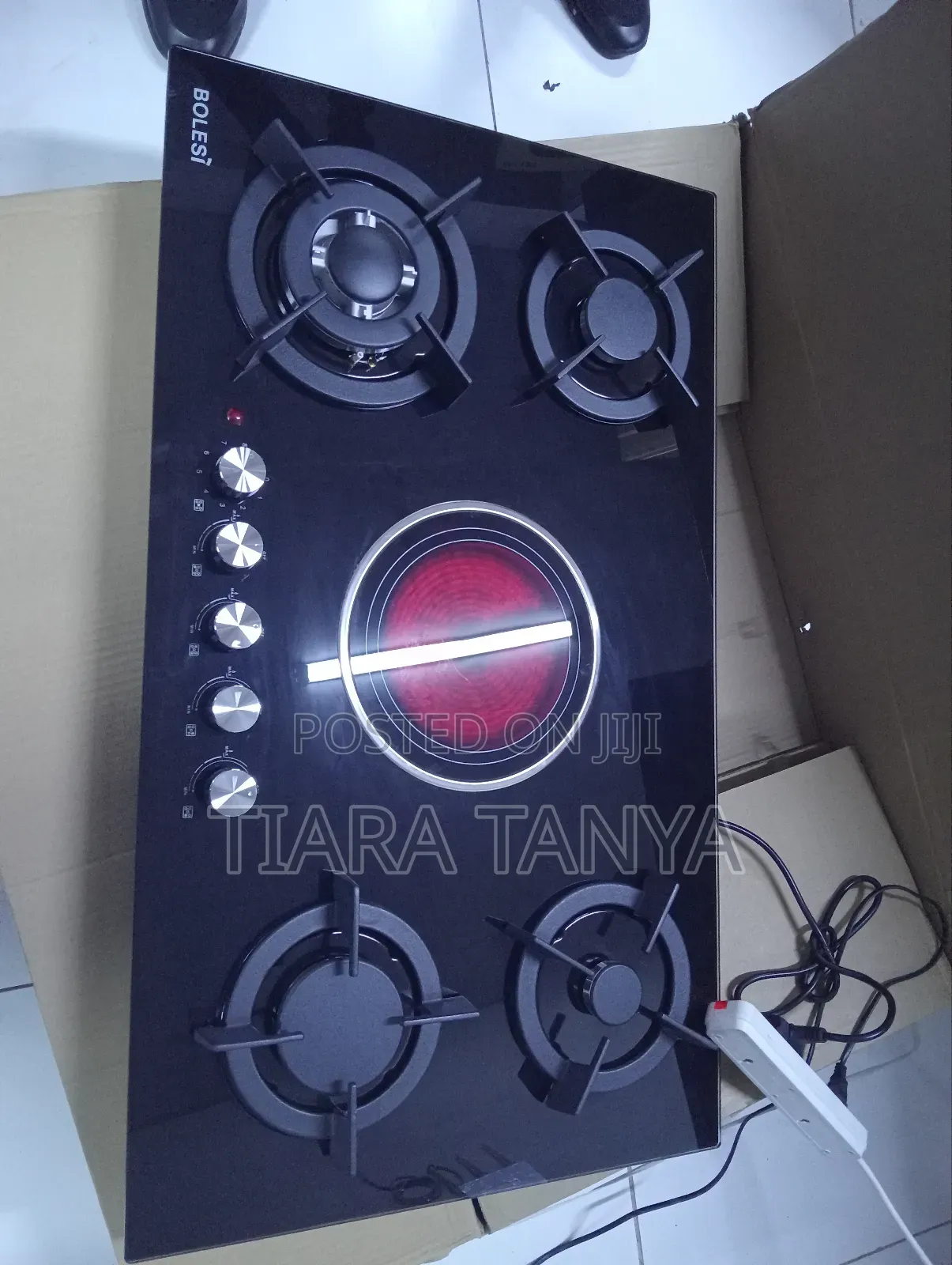 90cm Bolesi in Built Hob Cooker 4 Gas and 1 Induction Burner