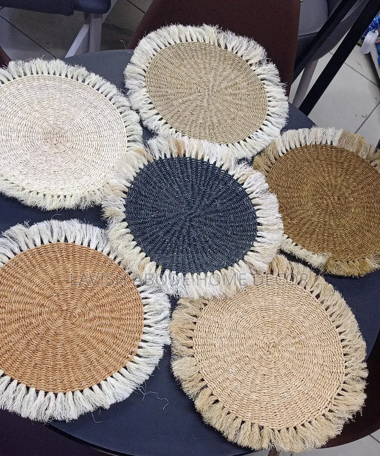 Woven Sisal Mats for Decor, Table Mats for Events Picnics