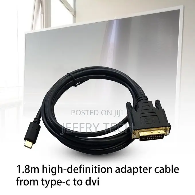 1.8m Portable Usb C to Dvi Cable Usb Type C to Dvi Male C