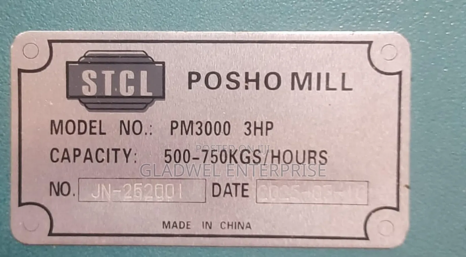 STCL Poshomill Machine With 3hp Motor Capacity of 500to700kg