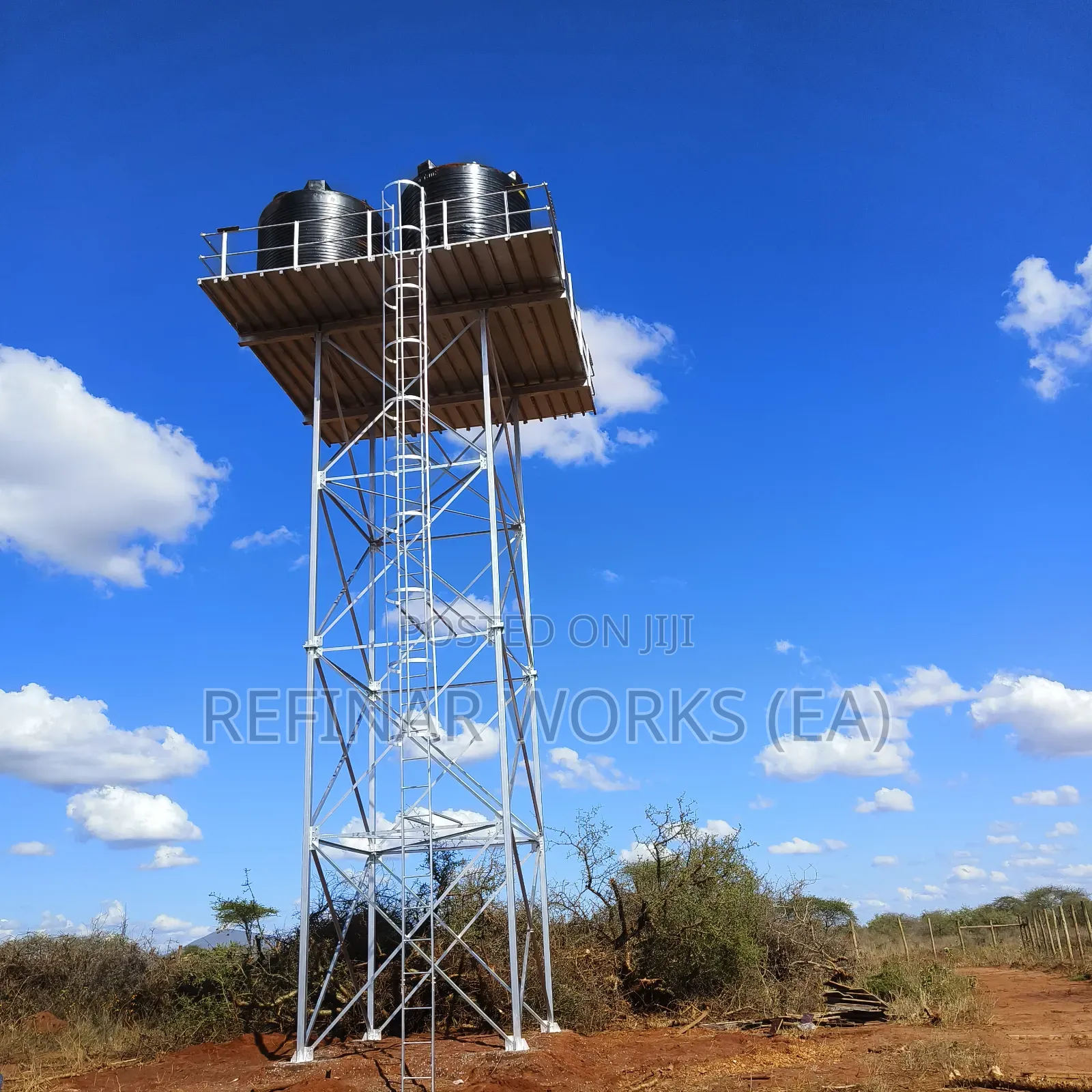 Heavy-Gauge Water Towers for Industrial Plants