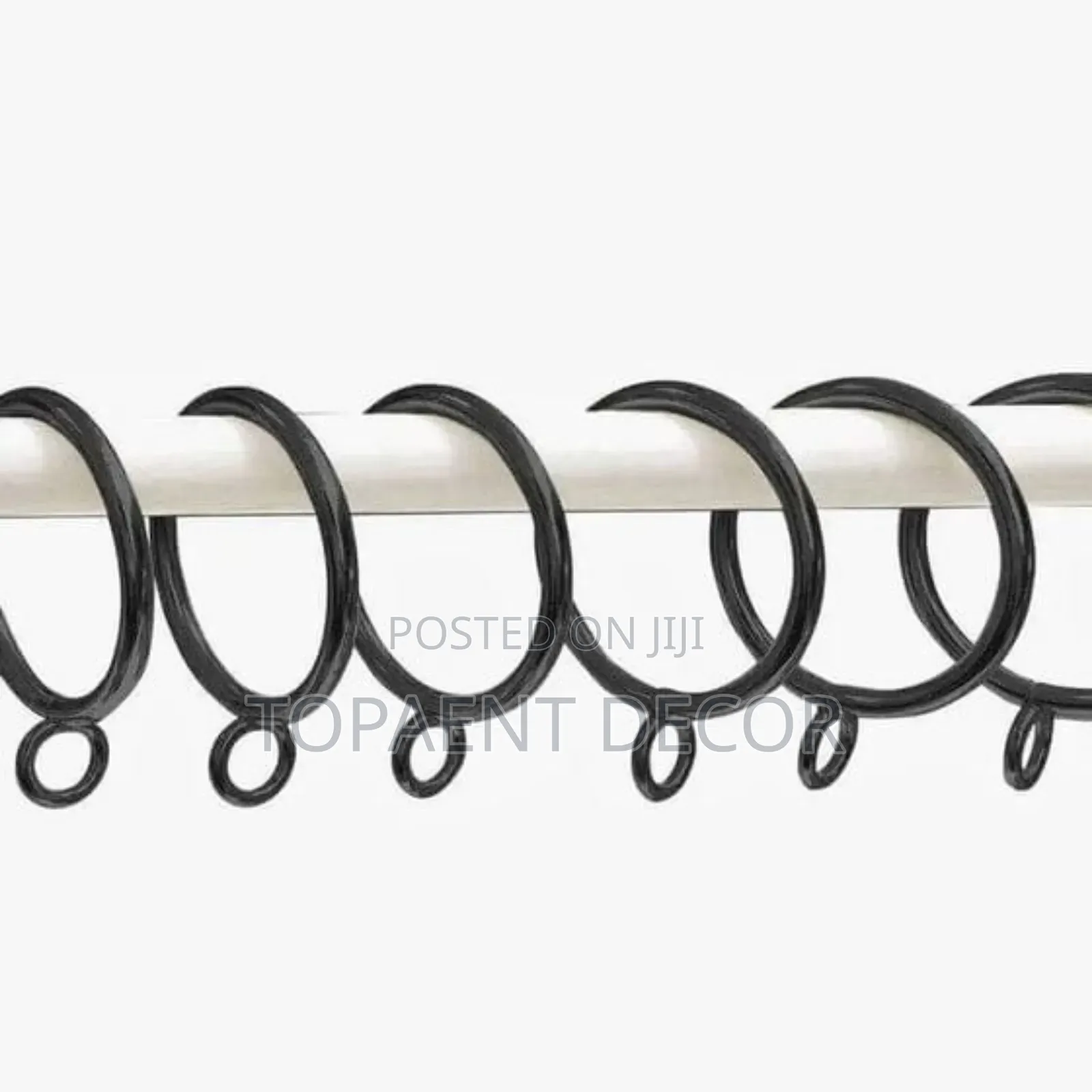 Black Drippery Rings For Curtains And Sheers