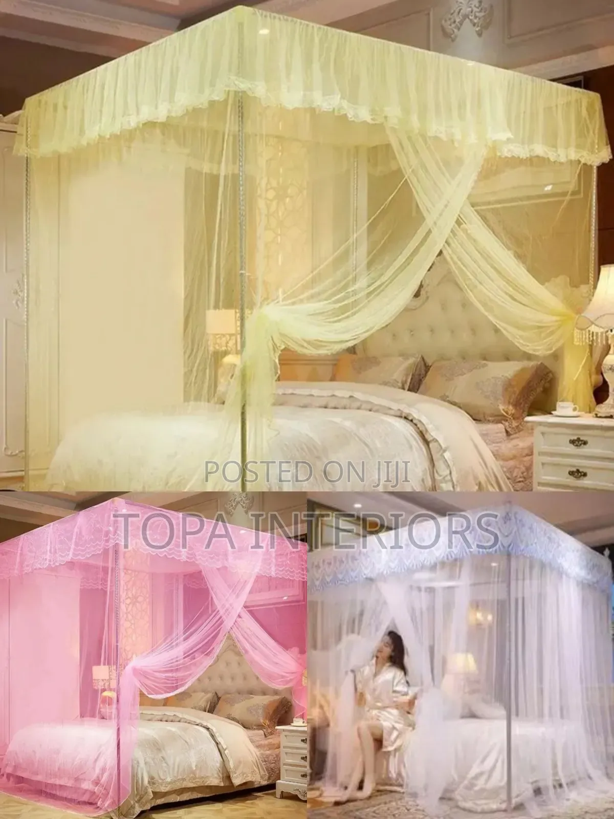 Bed Mosquito Nets With Four 4 for Mosquito Protection 5x6