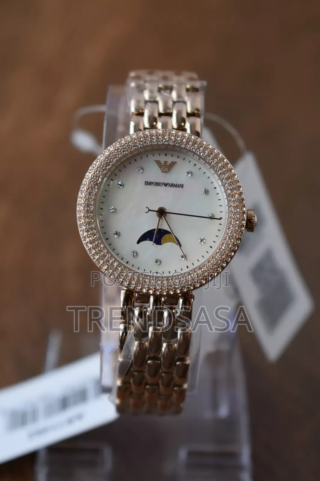 Emporio Armani Ladies Watch Iced Bezel