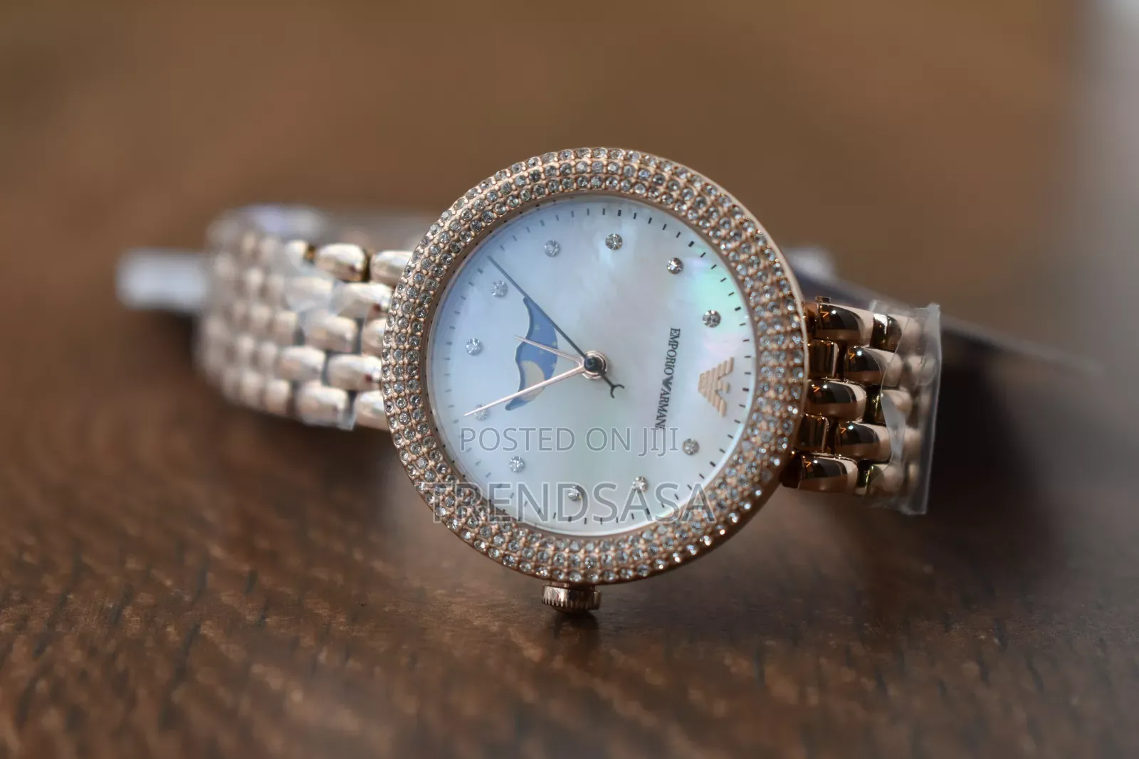 Emporio Armani Ladies Watch Iced Bezel